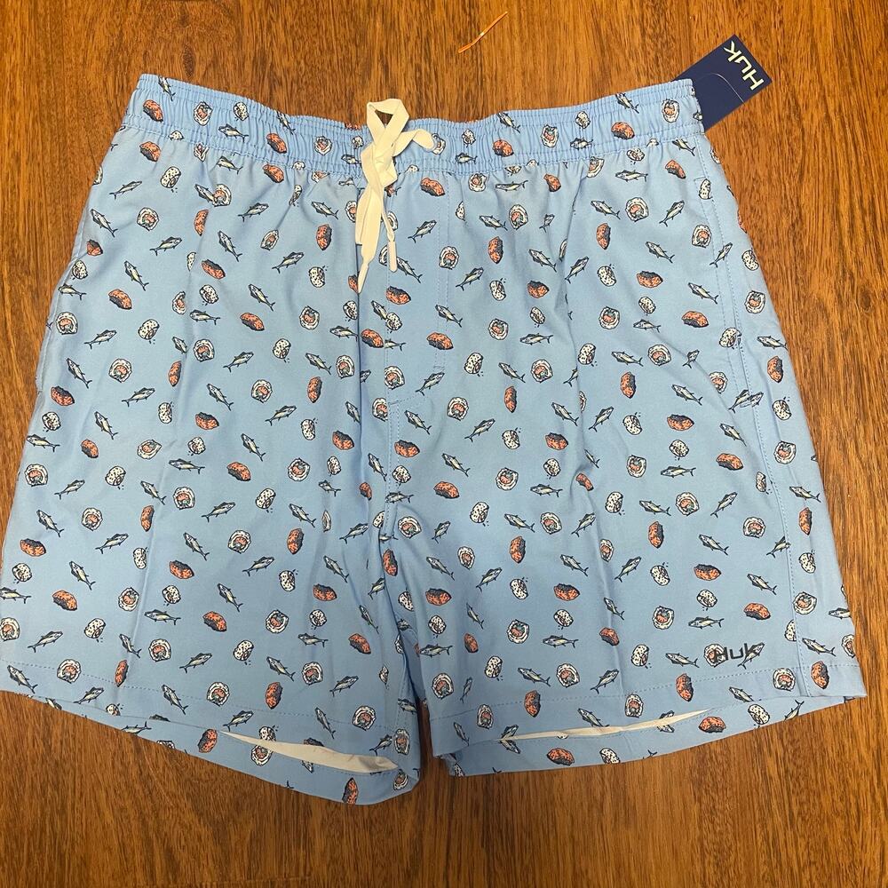 HUK mens swim trunks-Size Large NWT 5.5" above the knee